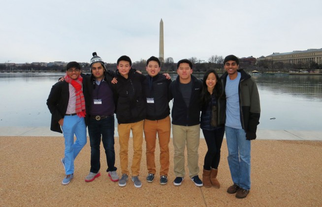 Seniors Nirmal Patel, Barik Chaudry, Lawrence Chen, Marco Ling, Kevin Xie, Victoria Wei, Narain Reddy