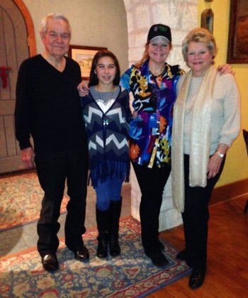 Lou Waters with granddaughter Madison Outhier, Laurel Waters, Wanda Waters