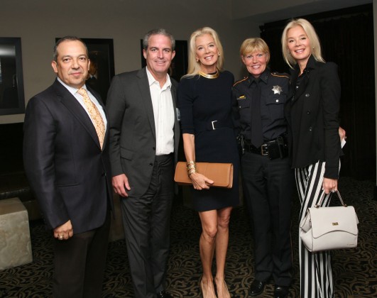 (From left) Trey Velasco, Tyson Faust, Tama Lundquist, Deputy Melinda Hughes, Tena Faust 