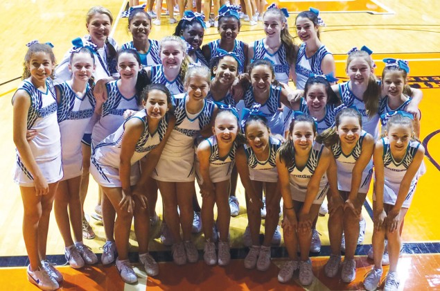 Pin Oak Middle School cheerleaders