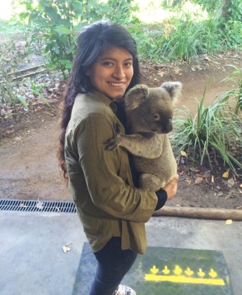 Isabella Garcia and a koala