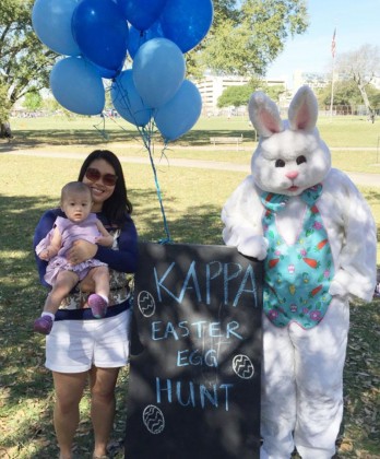 Helen Shultz took her daughter Jillian to hunt Easter eggs