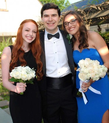 Lexi Reichstein, Benjamin Cohen, Rachel Abreu before prom