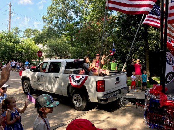 A float from Bunker Hill Village’s Department of Public Works.