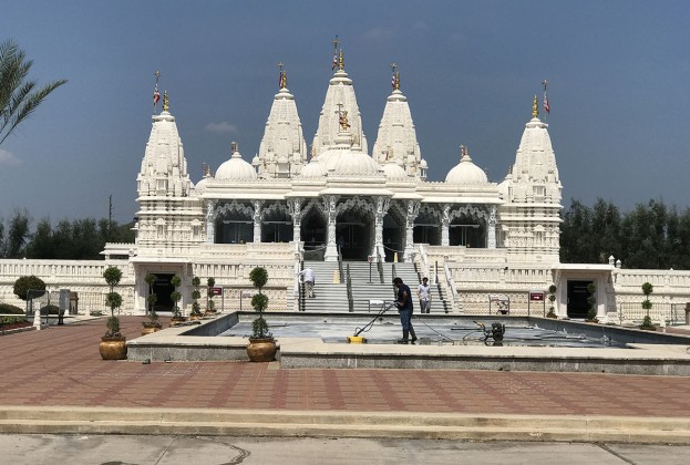 Temple and fountain