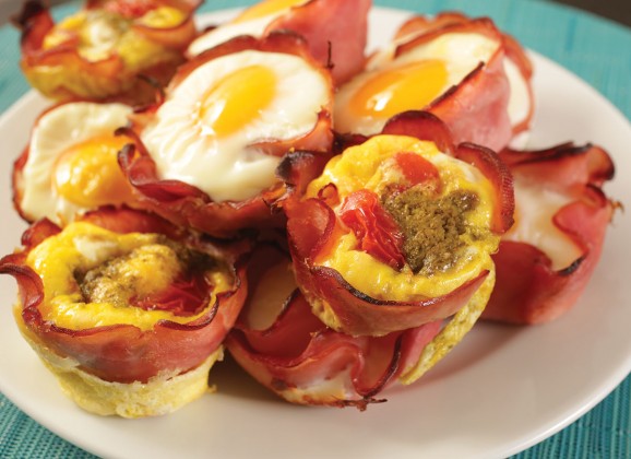 Ham and egg cups