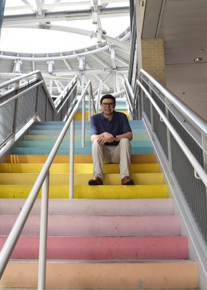 Stairs at Sugar and Cloth Color Wall