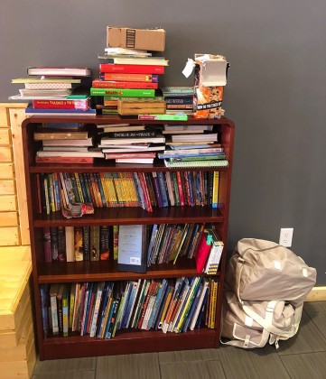 Bookshelf at Juju Cup