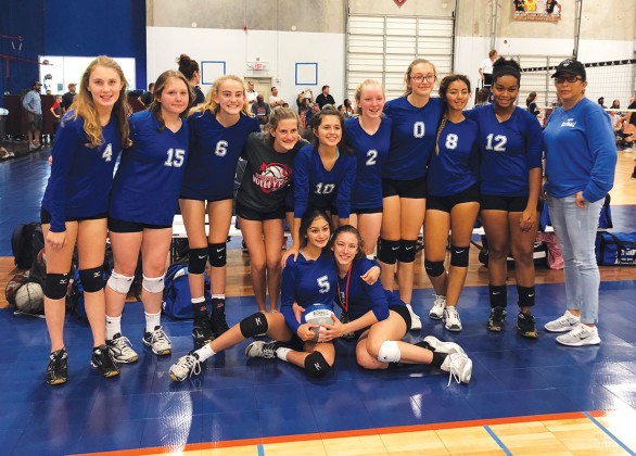 Pin Oak Middle School’s eighth-grade volleyball team