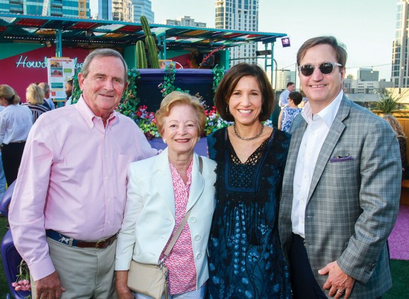 John and Prissy Watson, Virginia Ballard (camp president), and Bobby Hatcher (camp chairman)