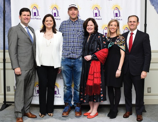 Charlie and Susan Neuhaus, Bode Miller, executive director Mary Beth Staine, and Kate and Logan Walters
