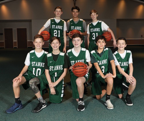 St. Anne Catholic School’s men’s varsity basketball team
