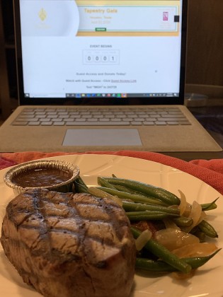 Dinner and laptop