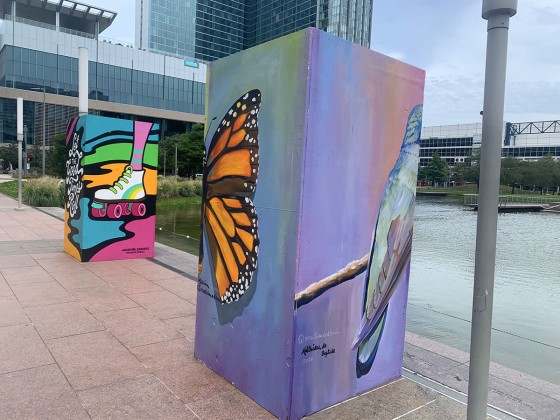 Discovery Green murals