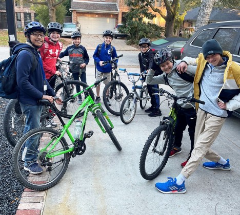 Boys in driveway