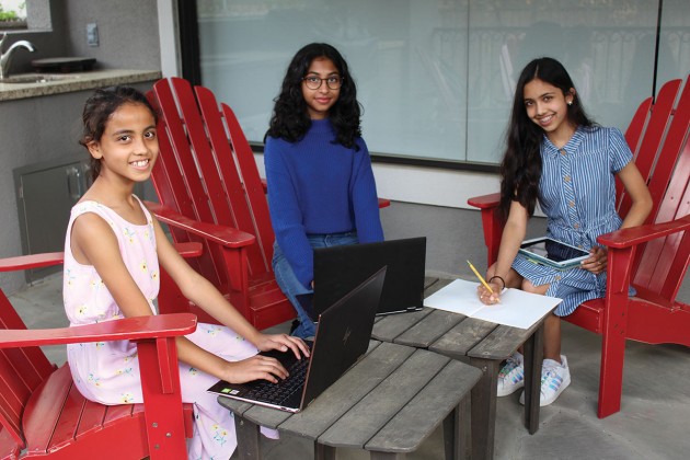 Bella Kalra, Esha Bhavsar, and Maya Kadia