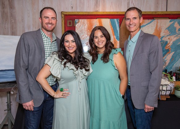 Peyton Jones, Rosie Murphy, and Jennifer and Justin Hall