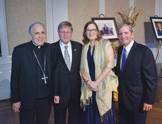 Daniel Cardinal DiNardo, Bruce Marek, executive director Ann Schorno, and Stan Marek