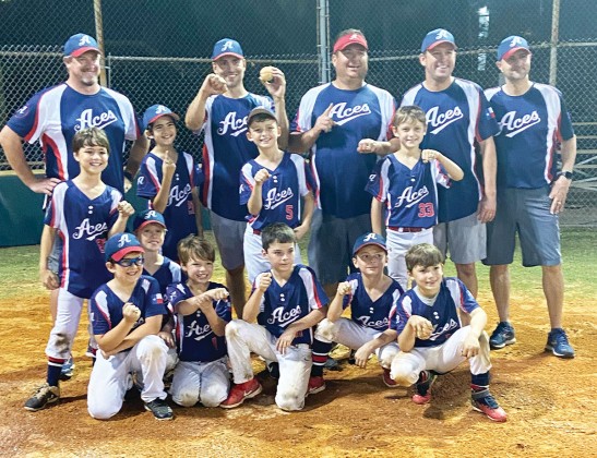 Pee Wee National League gold champion Aces baseball team