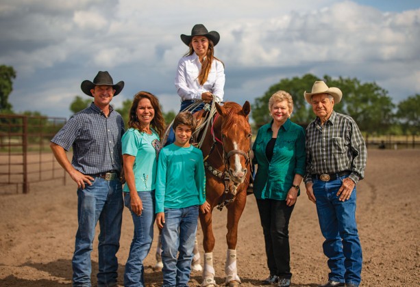 Mike Outhier, Kristy Waters Outhier, Ace Outhier, Madison Outhier on “Rooster,” Wanda Waters, and Lou Waters