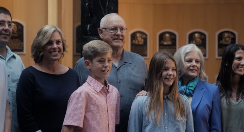 Nolan Ryan with family at Hall of Fame