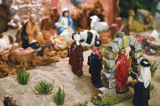 Detail of the family crèche.