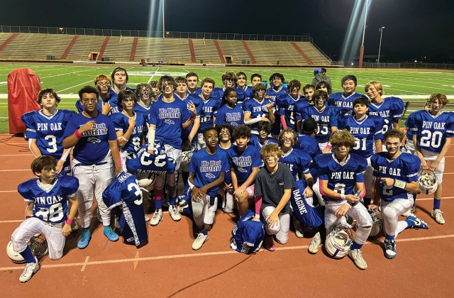 The Pin Oak Middle School eighth-grade football team