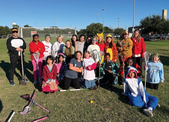Pershing Middle School's club lacrosse team