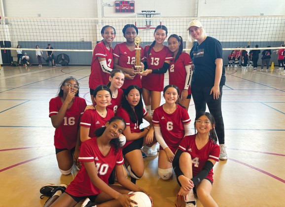 Pershing Middle School seventh-grade volleyball team