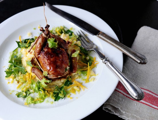 Quail and grits