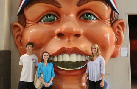 The face has become a symbol for The Health Museum. Intern Alex Daily admits it used to terrify her as a child.