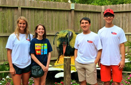 Buzz interns just had to take a photo in front of the bee in honor of The Buzz.