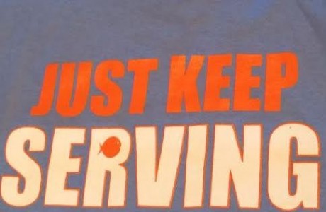 This year's community service officers created the slogan "Just keep serving" to encourage school-wide participation.