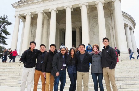 Seniors Neil Luo, Marco Ling, Lawrence Chen, Barik Chaudry, Victoria Wei, Kevin Xie, Claire Weddle, Paul Kim