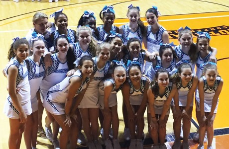 Pin Oak Middle School cheerleaders