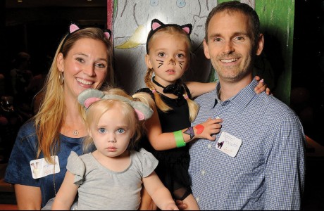 Cricket and Daniel DeWalch with Sophie, 3, and Lauren, 2