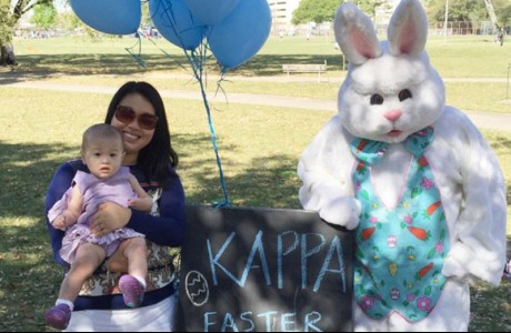 Helen Shultz took her daughter Jillian to hunt Easter eggs