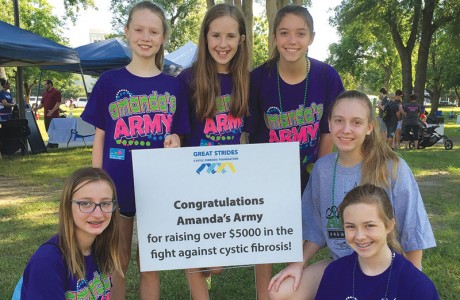 Emma Podvorec, Carolyn Branca, Amanda Janecek, Tyler Minter, Kaitlyn Agrons and big sister Caroline Janecek