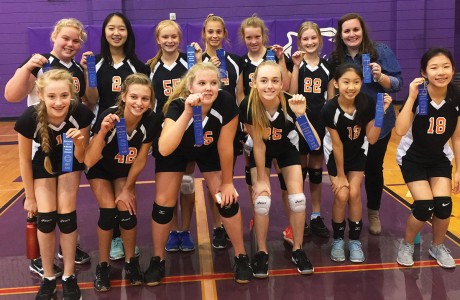 Memorial Middle School 7A volleyball team