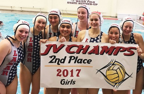 Lamar High School Texans girls water polo team