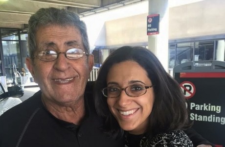 Rania Mankarious with her father