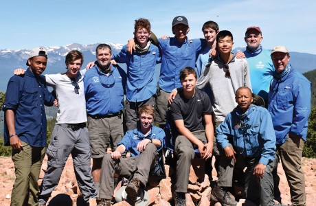 Boy Scouts from St. John the Divine’s Troop 55