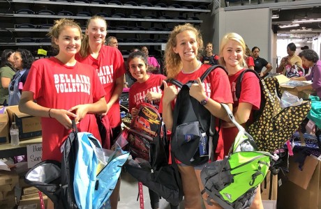 Stuffing backpacks