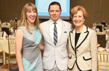 Co-chair Michelle Phillips, co-chair David Peck and Susan Baker