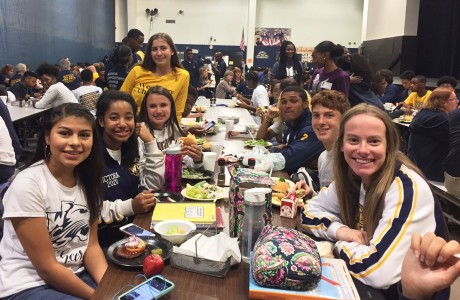 Westbury Christian students at lunch