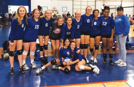 Pin Oak Middle School’s eighth-grade volleyball team