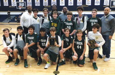 St. Vincent de Paul Catholic School’s seventh-grade boys’ basketball team