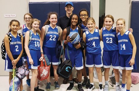 Presbyterian School of Houston’s sixth-grade girls basketball team