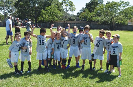 Spring Branch-Memorial Sports Association’s JV flag Cowboys