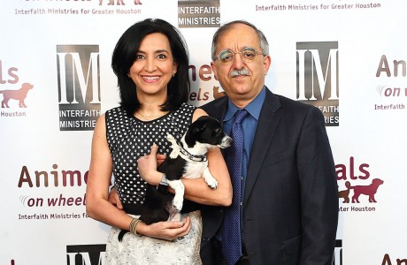 Nadia and Dr. Shahin Tavackoli with Oreo